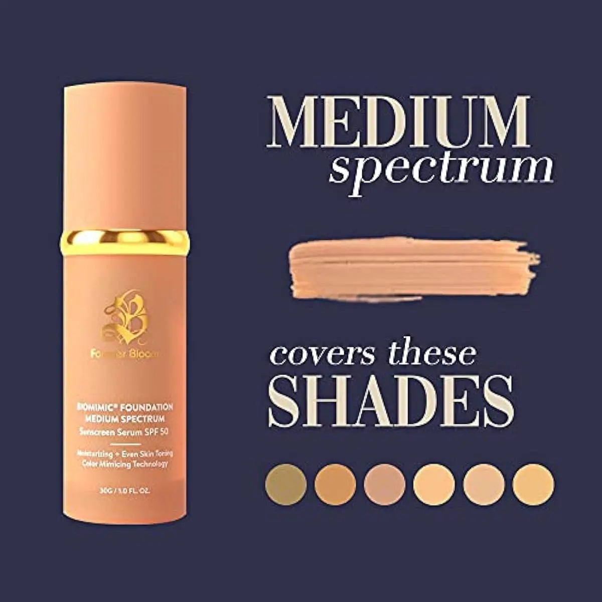 Base Bio Mimic Light Spectrum de Forever Bloom; hidratante, antienvejecimiento, correctora, tonifica la piel, protege del sol
