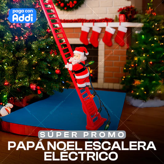 PAPA NOEL CON ESCALERA GRANDE
